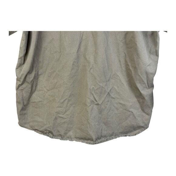 Vintage 90s Rainforest Cafe Cotton Men’s Medium Brown Canvas Button Down Shirt - Picture 10 of 16